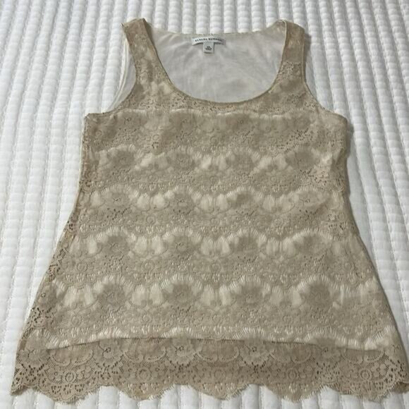 Banana Republic Cream Lace Lined Tank Top Size XS - Picture 2 of 5